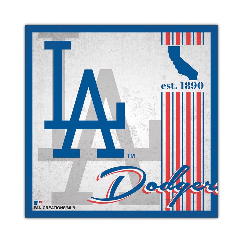 Fan Creations Los Angeles Dodgers Album Design Wood Sign 10×10