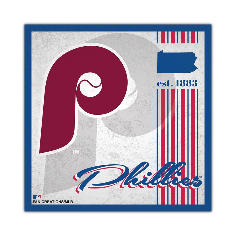 Fan Creations Philadelphia Phillies Album Design Wood Sign 10×10