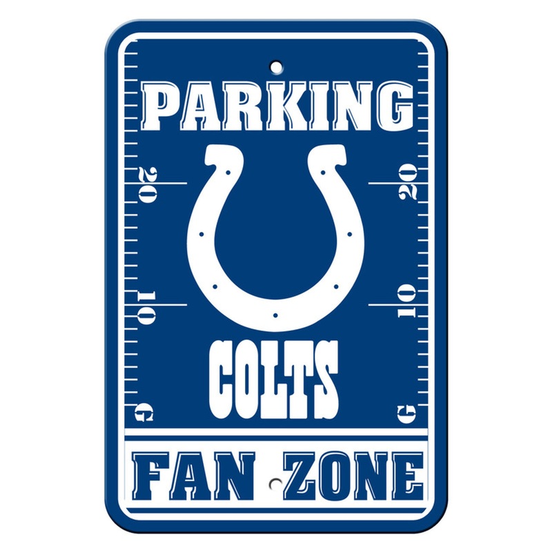 Fremont Die Indianapolis Colts Plastic Fan Zone Parking Style Sign 12×18