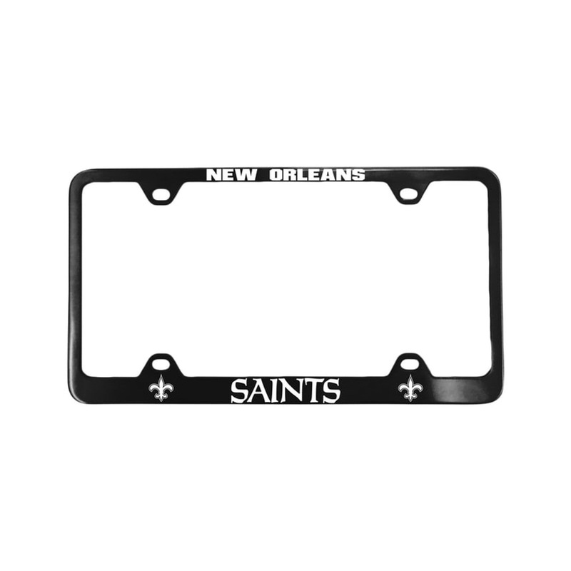 Fremont Die New Orleans Saints Black Laser Cut License Plate Frame