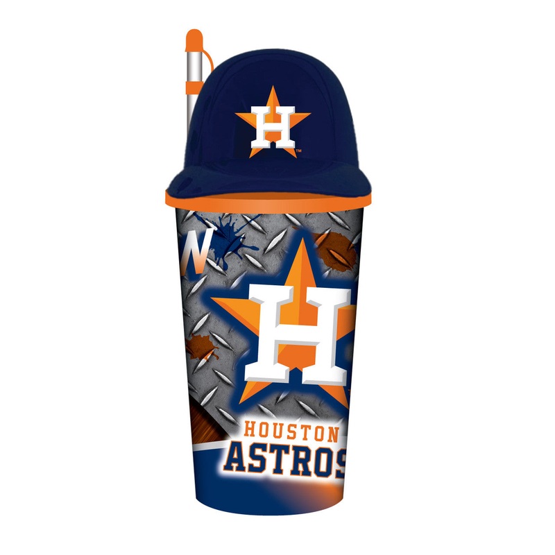 Mojo Licensing Houston Astros 32oz Plastic Helmet Cup with Straw