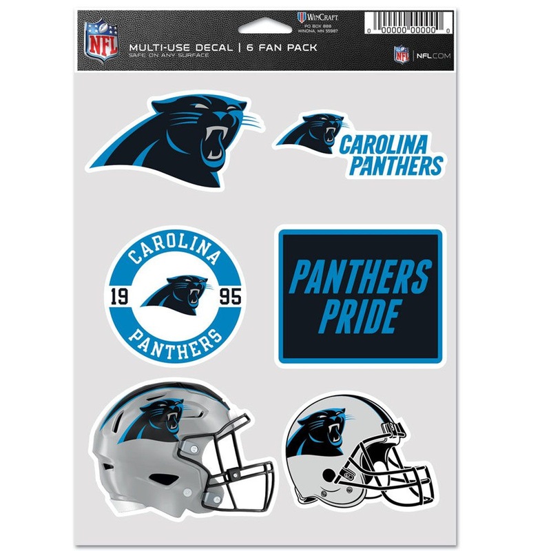 Wincraft Carolina Panthers 6 Pack Multi Use Fan Decal