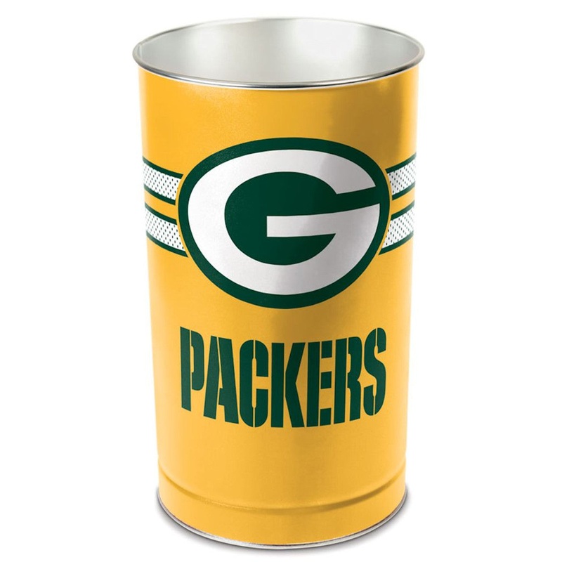 Wincraft Green Bay Packers 15 Inch Gold Design Wastebasket