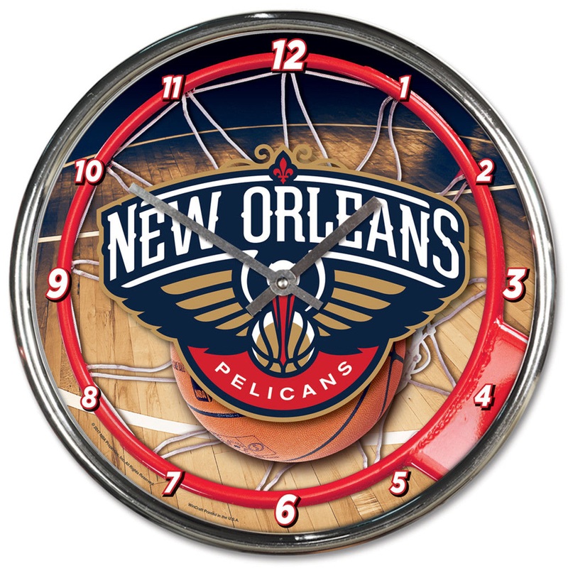 Wincraft New Orleans Pelicans Chrome Round Wall Clock