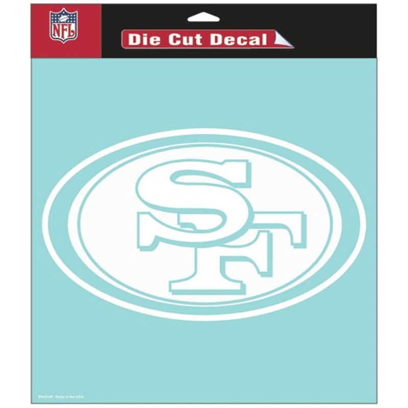 Wincraft San Francisco 49ers White Die Cut Decal 8×8