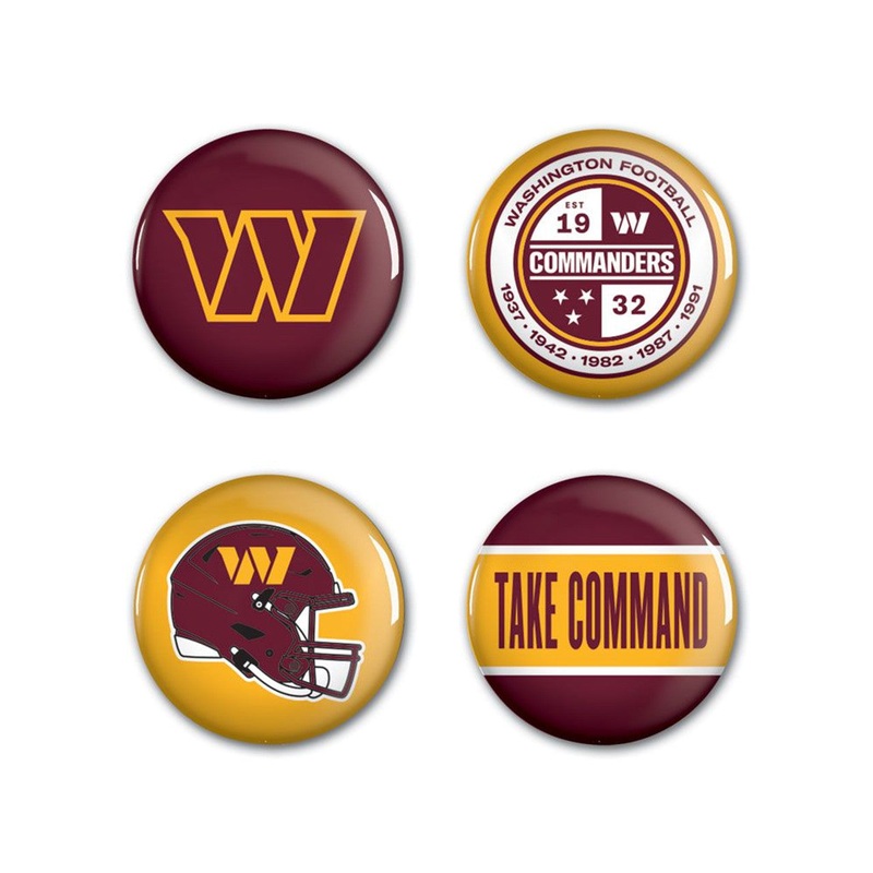 Wincraft Washington Commanders 4 Pack Buttons