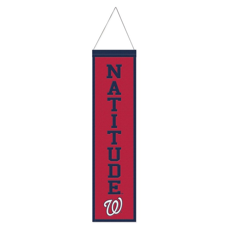 Wincraft Washington Nationals Heritage Slogan Design Wool Banner 8×32 – Special Order