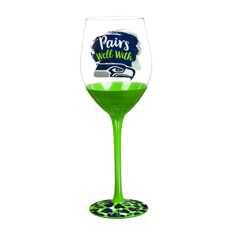 Evergreen Enterprises Seattle Seahawks 17oz Stemmed Glass Wine Boxed