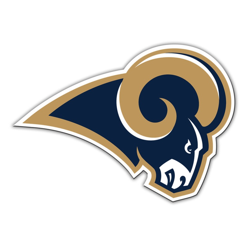Fremont Die Los Angeles Rams Logo Design 12 Inch Car Style Magnet