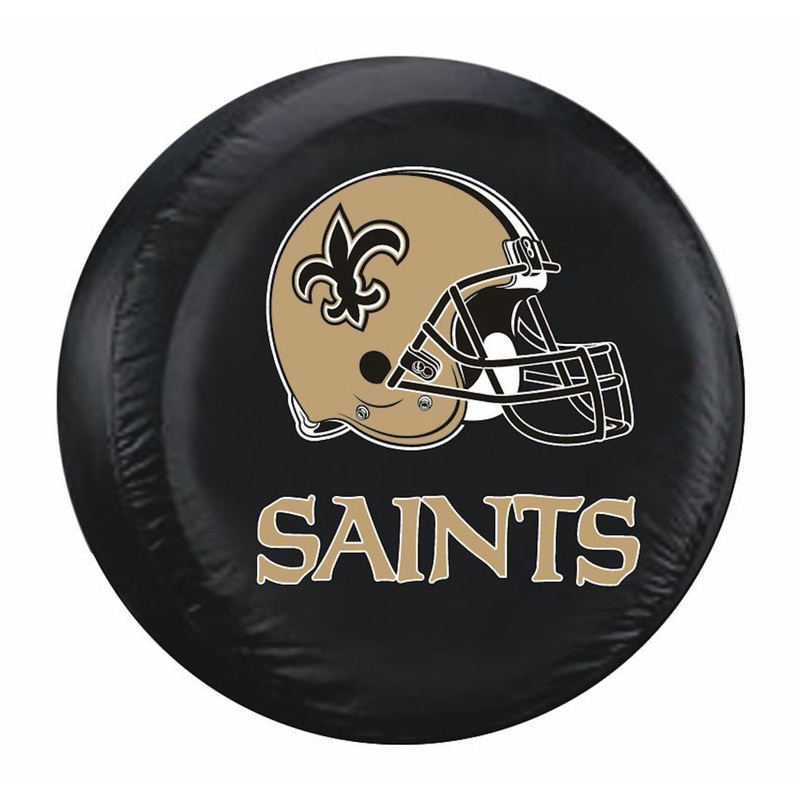 Fremont Die New Orleans Saints Black Standard Size Tire Cover