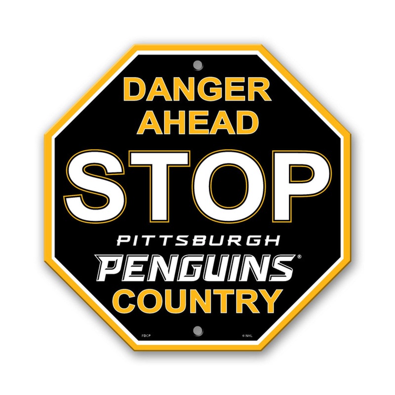 Fremont Die Pittsburgh Penguins Plastic Stop Style Sign 12×12