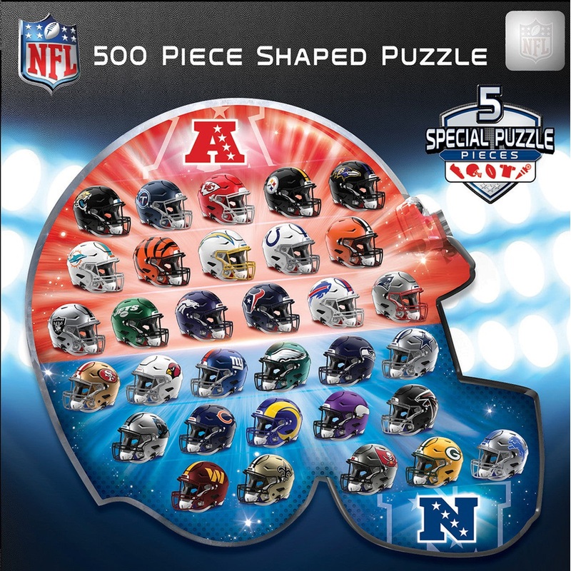 Masterpieces Puzzle Company NFL Football Helmet Shaped 500 Piece Puzzle