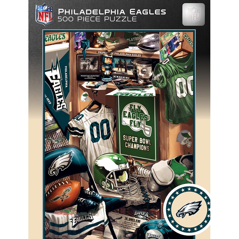 Masterpieces Puzzle Company Philadelphia Eagles Locker Room 500 Piece Puzzle
