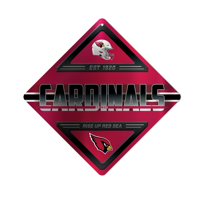 Rico Industries Arizona Cardinals Metal Diamond Shape Sign