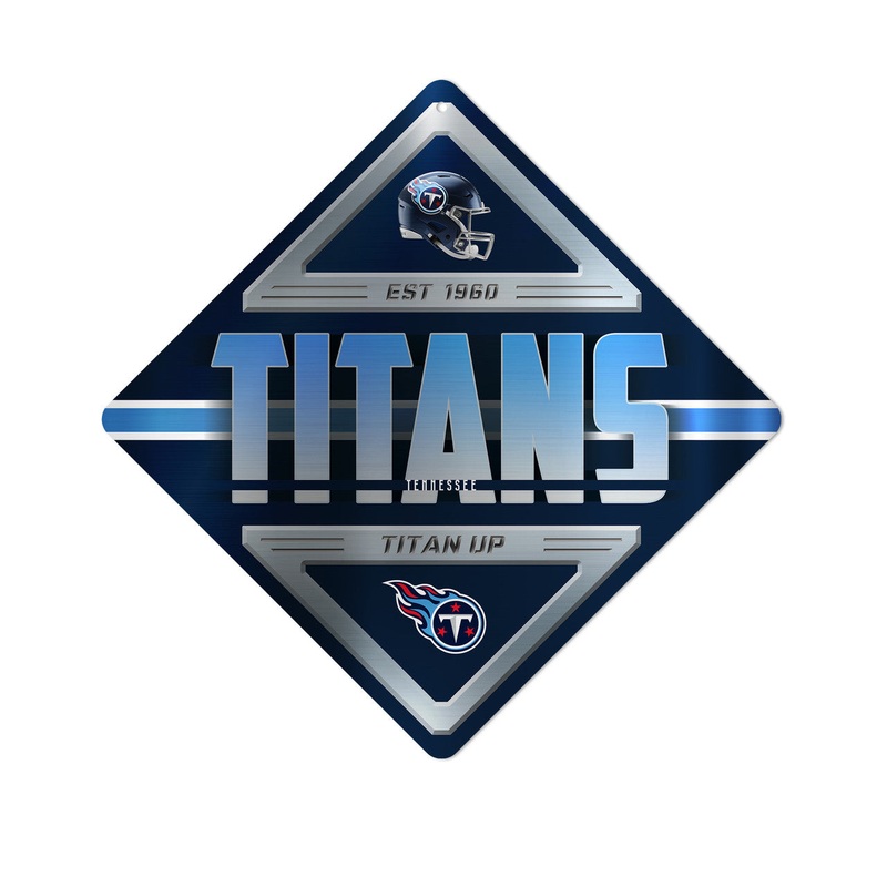Rico Industries Tennessee Titans Metal Diamond Shape Sign