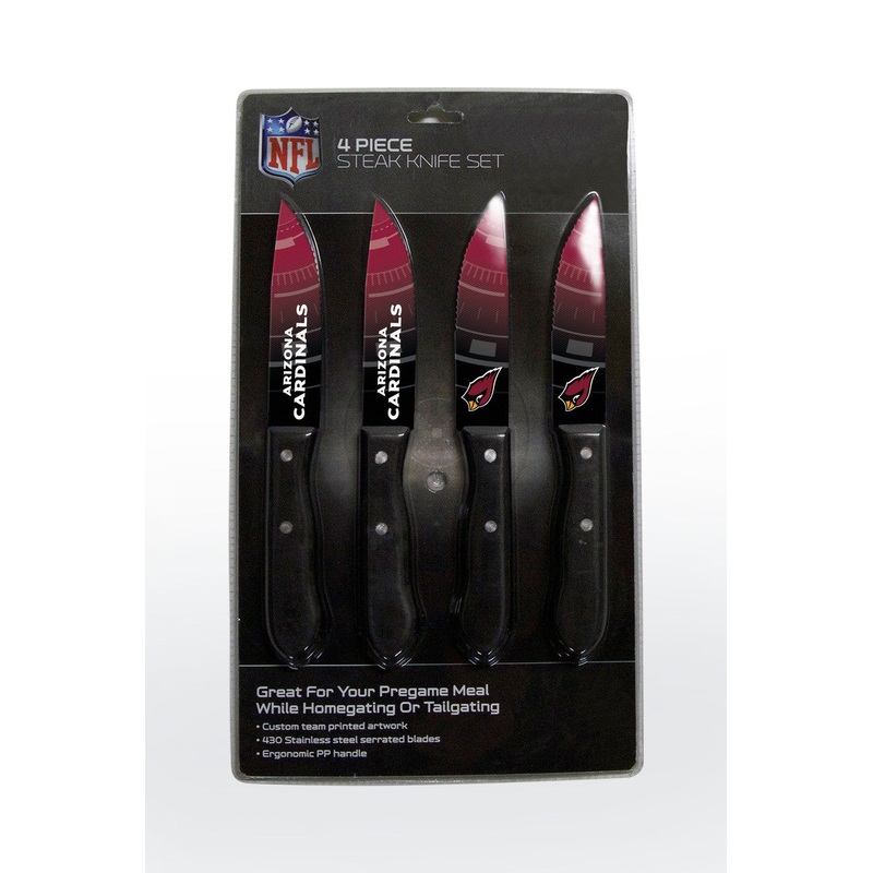 The Sports Vault Arizona Cardinals 4 Pack Steak Knife Set