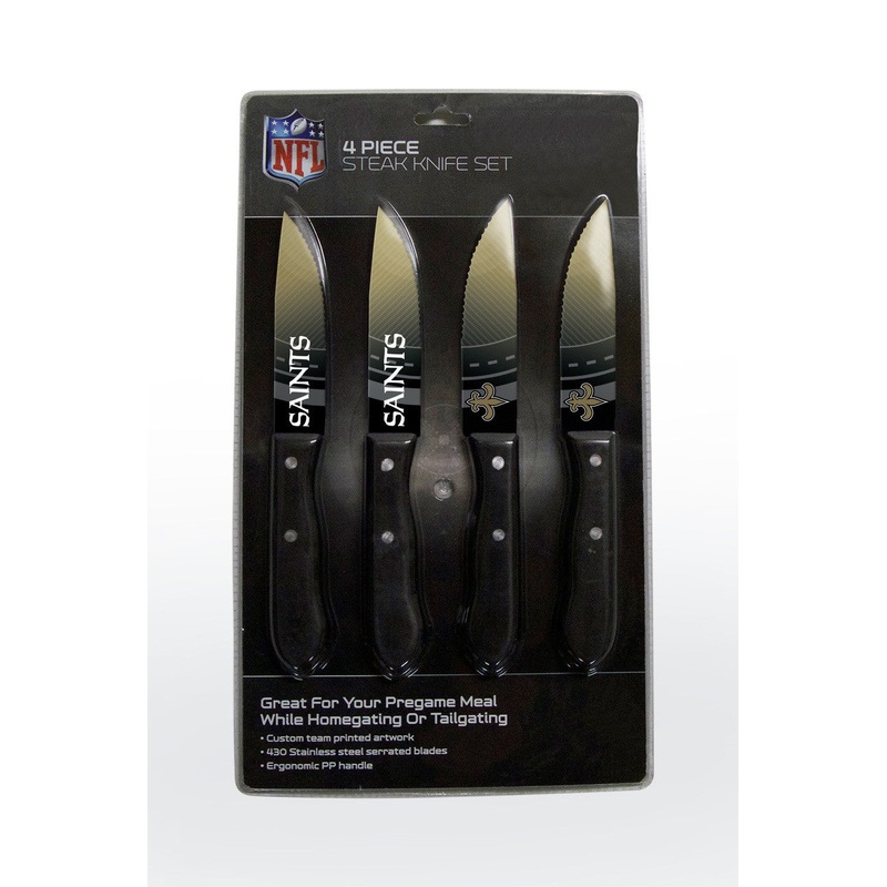 The Sports Vault New Orleans Saints 4 Pack Steak Knife Set