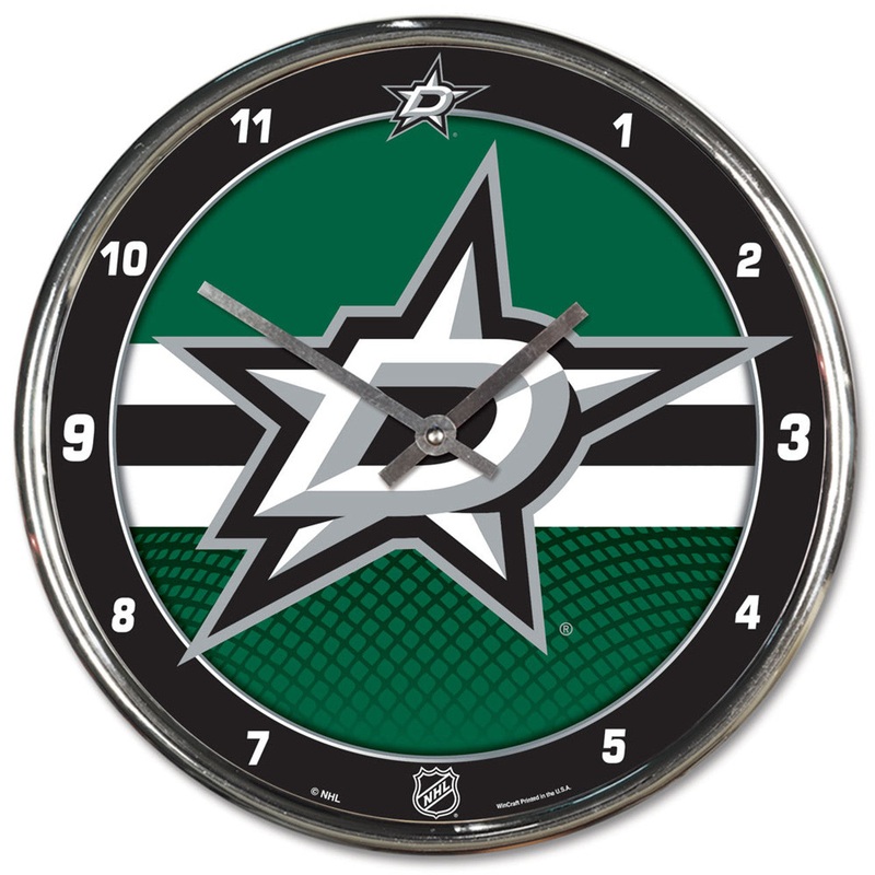 Wincraft Dallas Stars Chrome Round Wall Clock
