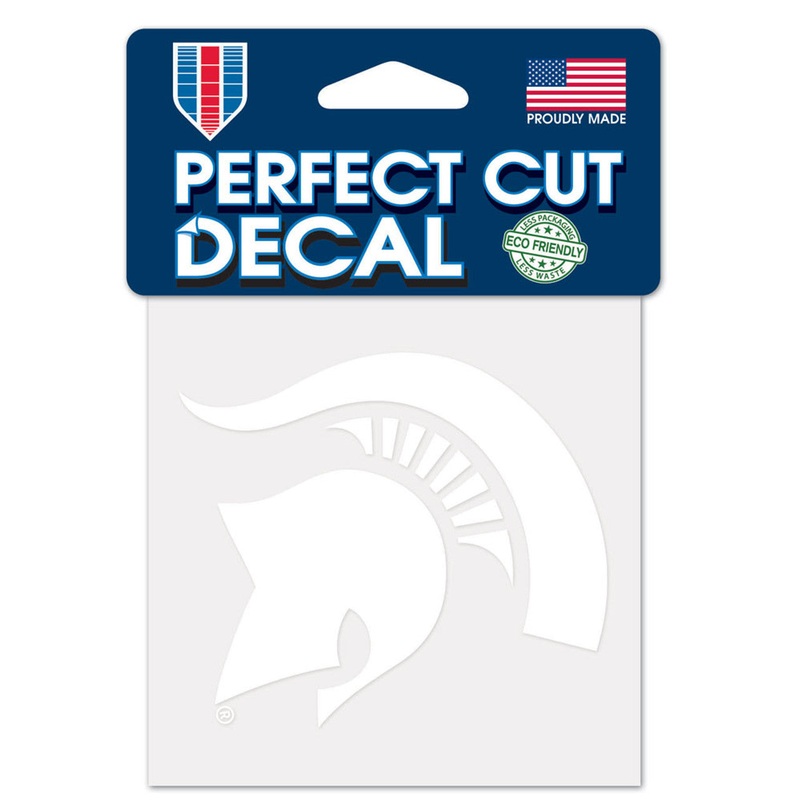 Wincraft Michigan State Spartans White Perfect Cut Decal 4×4