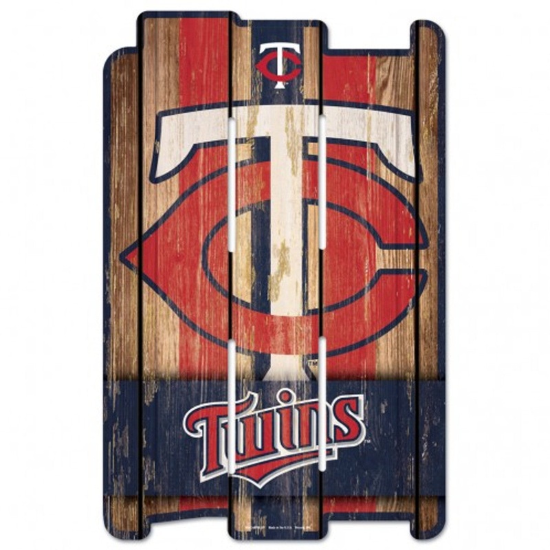 Wincraft Minnesota Twins Fence Style Wood Sign 11×17