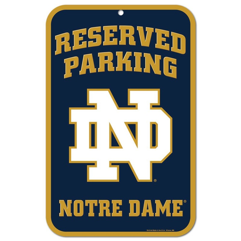 Wincraft Notre Dame Fighting Irish Reserved Parking Sign 11×17