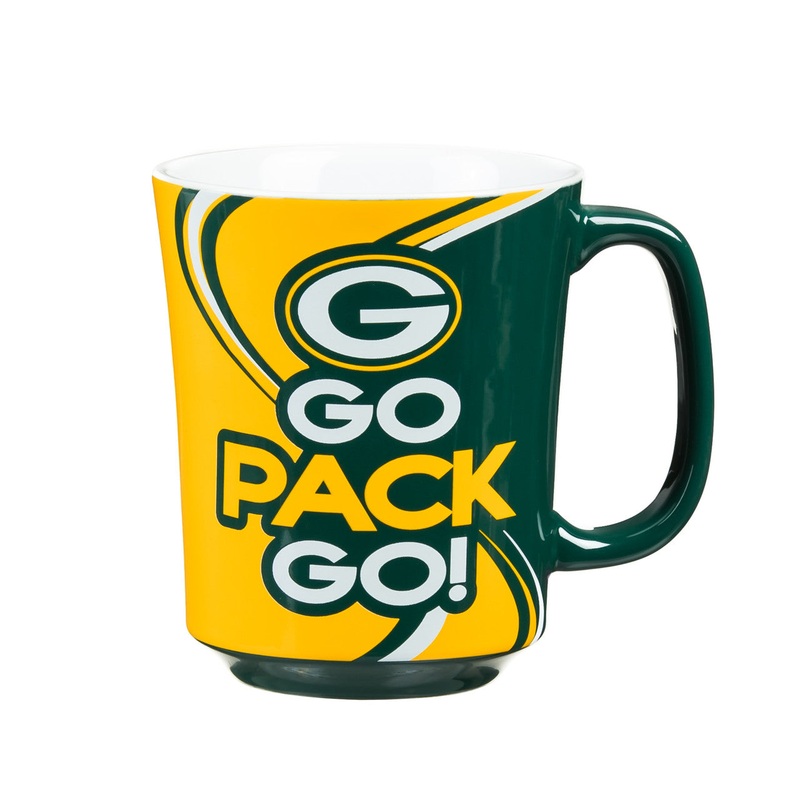 Evergreen Enterprises Green Bay Packers 14oz Ceramic Coffee Mug with Matching Box