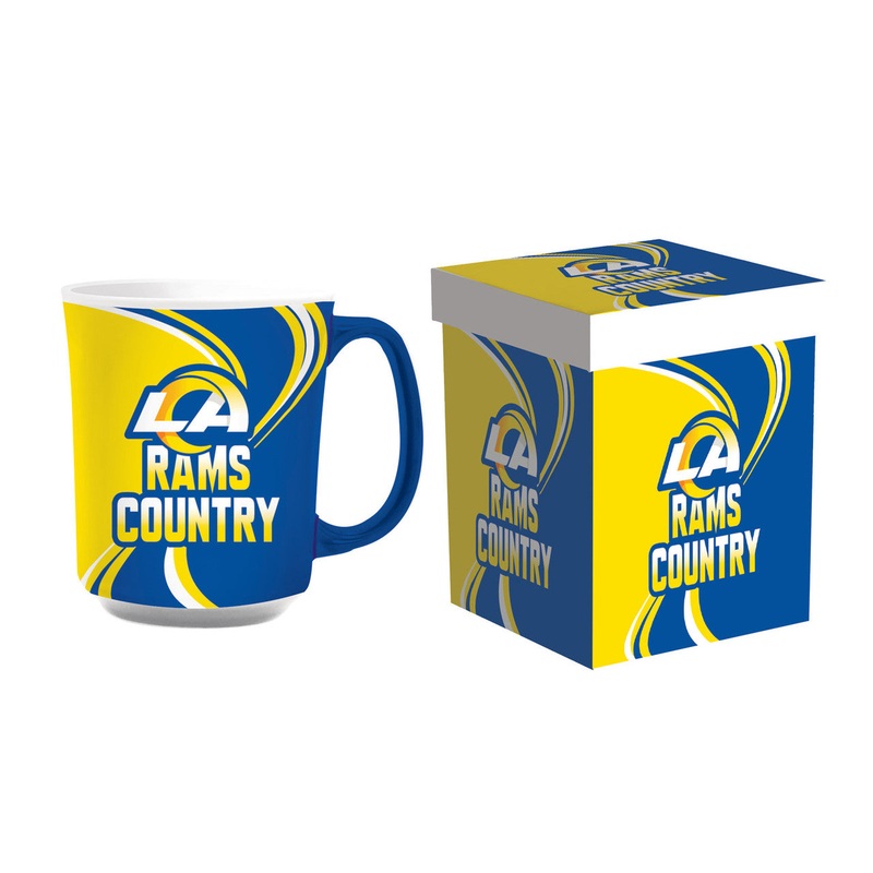 Evergreen Enterprises Los Angeles Rams 14oz Ceramic Coffee Mug with Matching Box