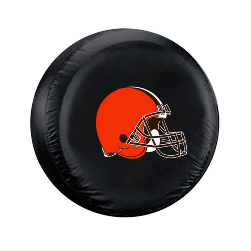 Fremont Die Cleveland Browns Black Tire Cover Size Large
