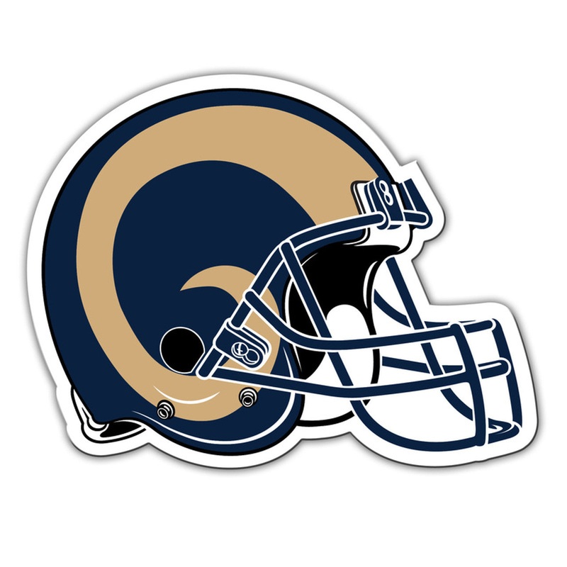 Fremont Die Los Angeles Rams 8 Inch Car Style Magnet