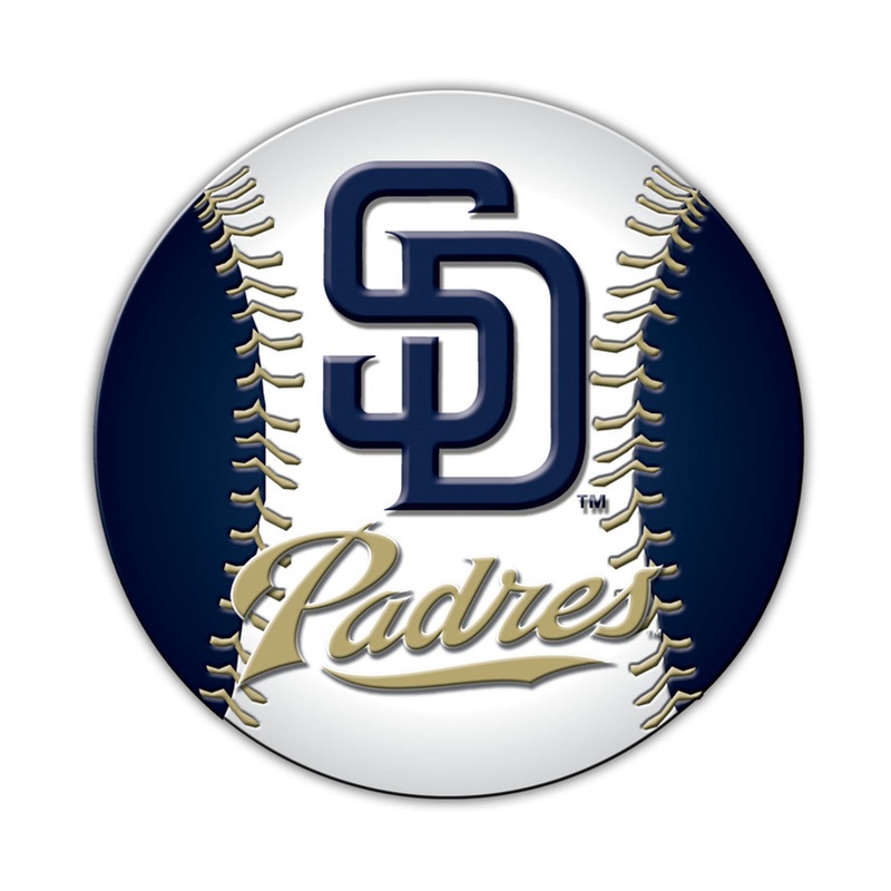 Fremont Die San Diego Padres 8 Inch Car Style Magnet