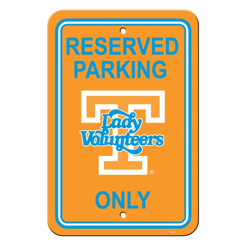 Fremont Die Tennessee Volunteers Plastic Reserved Parking Style Lady Vols Design Sign 12×18