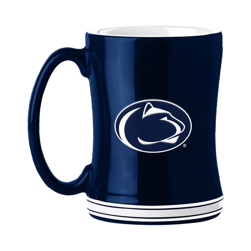Logo Brands Penn State Nittany Lions 14oz Team Color Sculpted Relief Coffee Mug