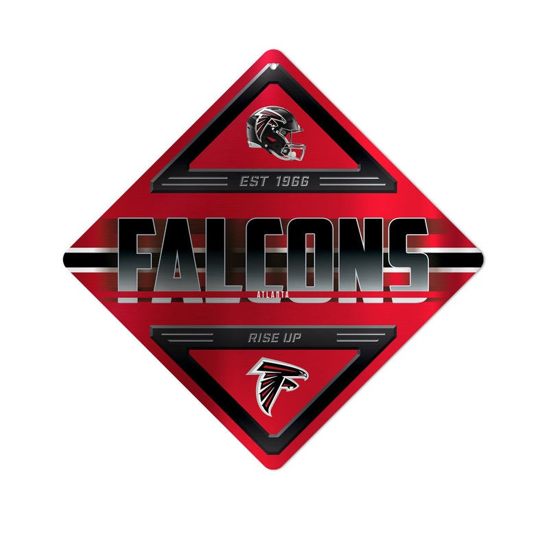 Rico Industries Atlanta Falcons Diamond Metal Shape Sign