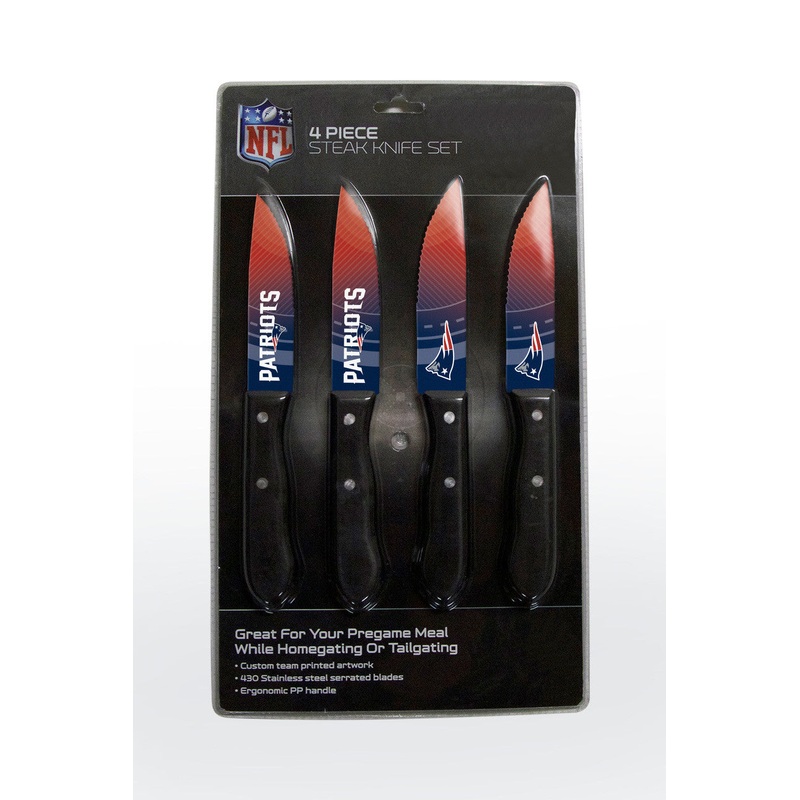 The Sports Vault New England Patriots 4 Pack Steak Knife Set