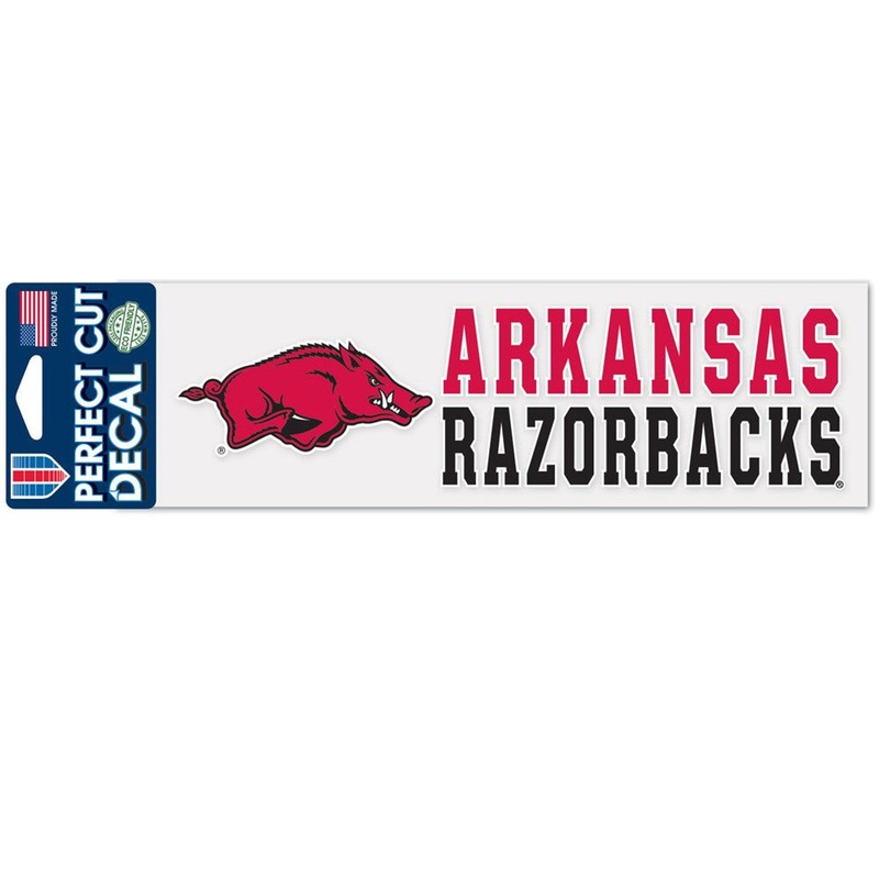 Wincraft Arkansas Razorbacks Color Perfect Cut Decal 3×10