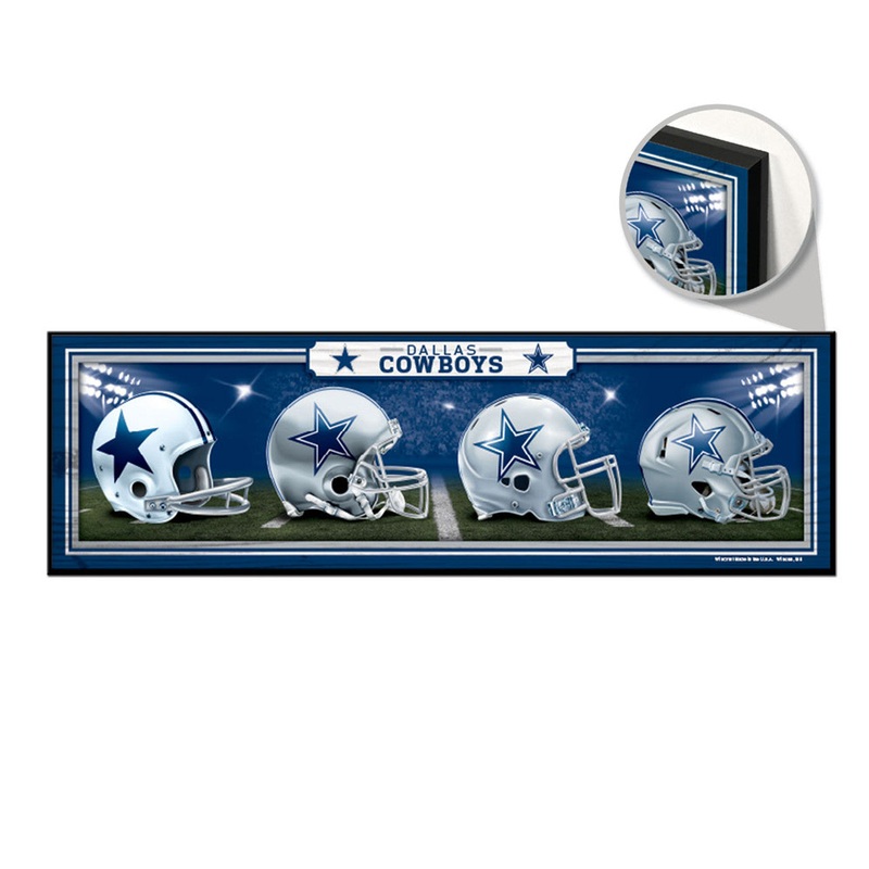 Wincraft Dallas Cowboys Helmets Design Wood Sign 9×30 – Special Order