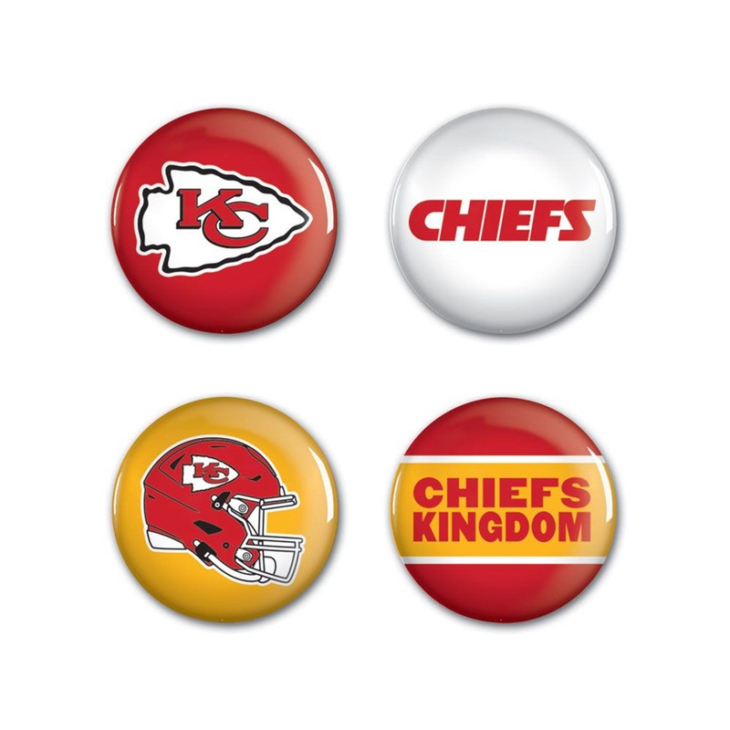 Wincraft Kansas City Chiefs 4 Pack Buttons