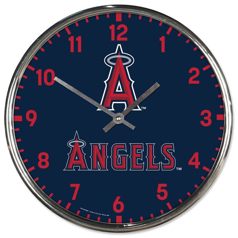 Wincraft Los Angeles Angels Chrome Round Wall Clock