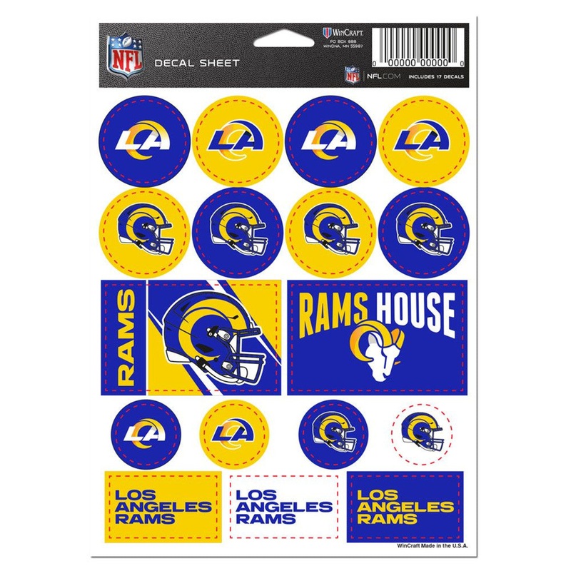 Wincraft Los Angeles Rams Vinyl Decal Sheet 5×7