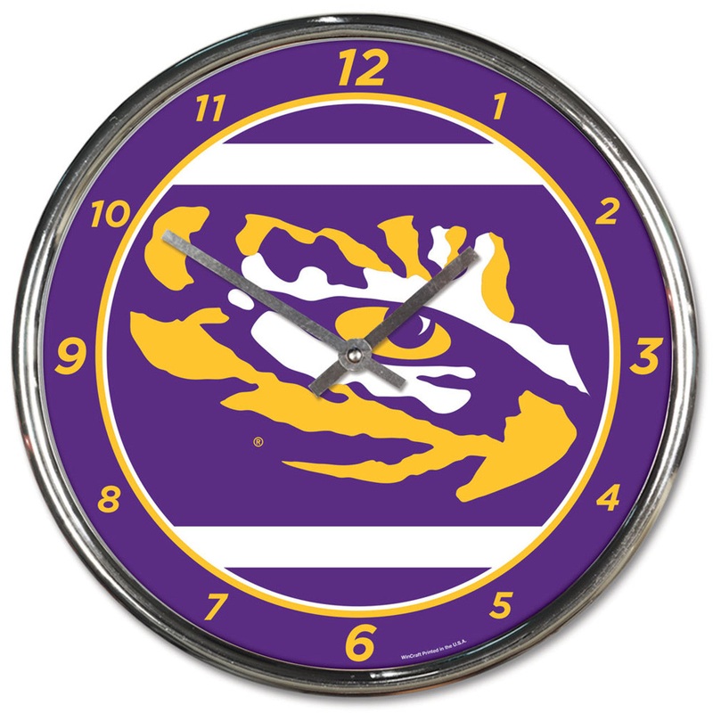 Wincraft LSU Tigers Chrome Round Wall Clock