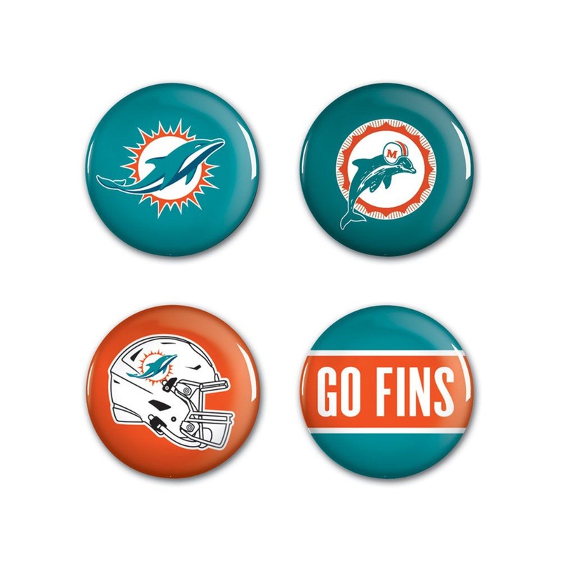Wincraft Miami Dolphins 4 Pack Buttons