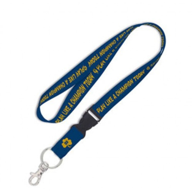 Wincraft Notre Dame Fighting Irish Navy P.L.A.C.T Lanyard with Detachable Buckle