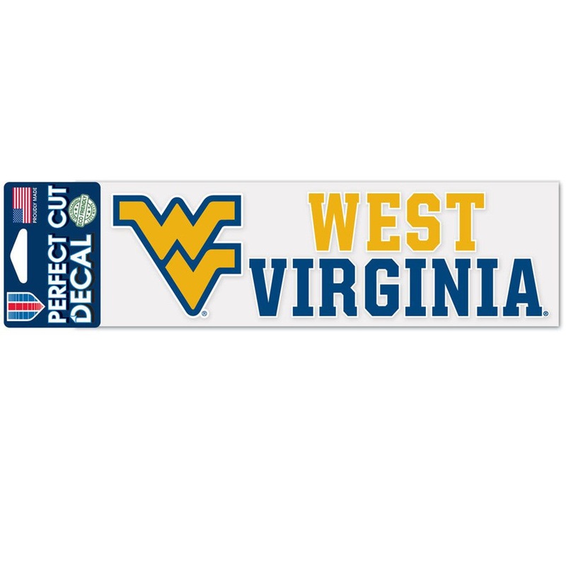 Wincraft West Virginia Mountaineers Color Wordmark Perfect Cut Decal 3×10