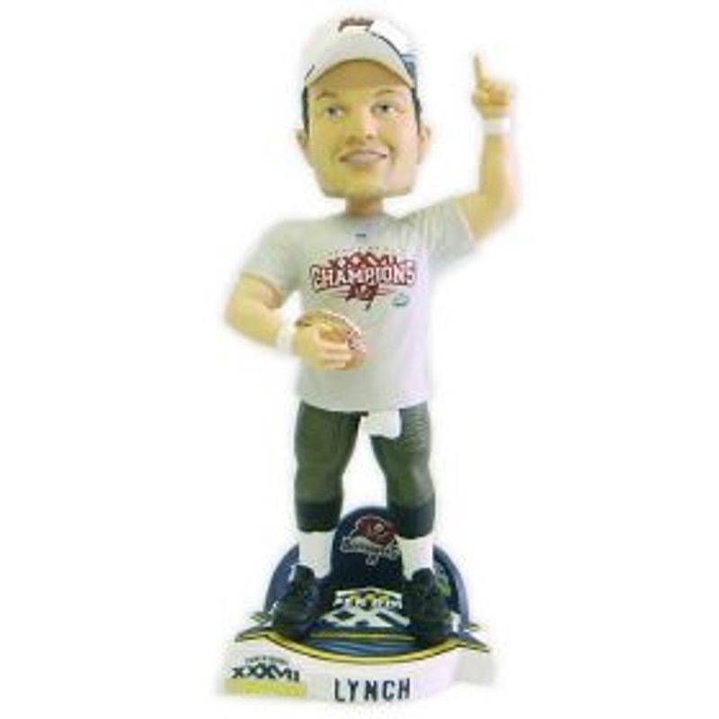 Forever Collectibles Tampa Bay Buccaneers John Lynch Super Bowl Champ Cap Bobblehead