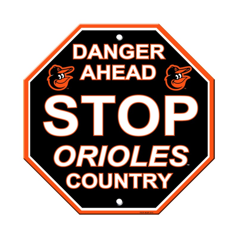 Fremont Die Baltimore Orioles Plastic Stop Style Sign 12×12