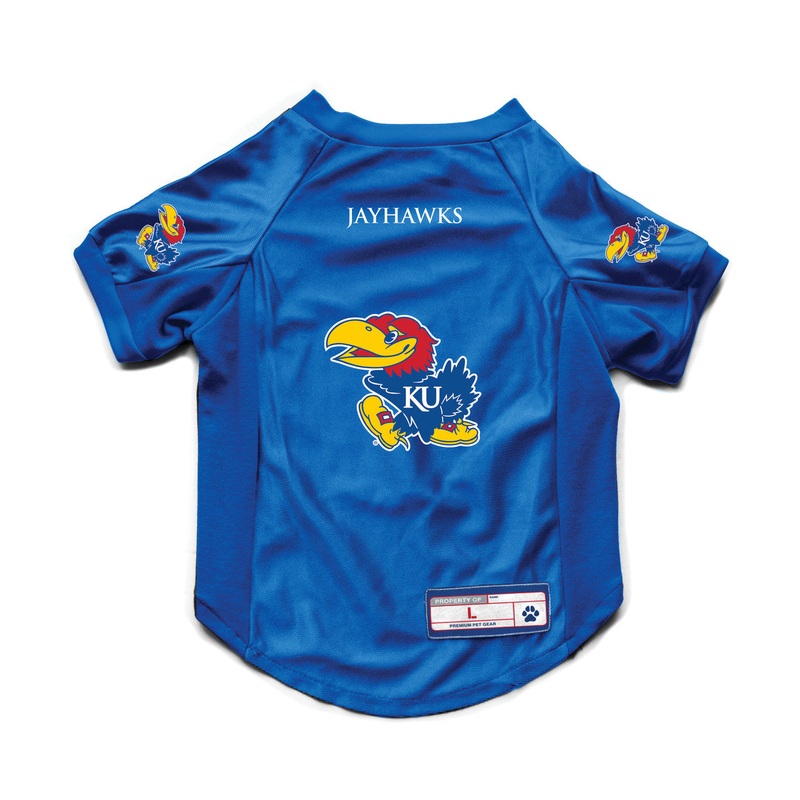 Little Earth Kansas Jayhawks Stretch Pet Jersey Size Big Dog