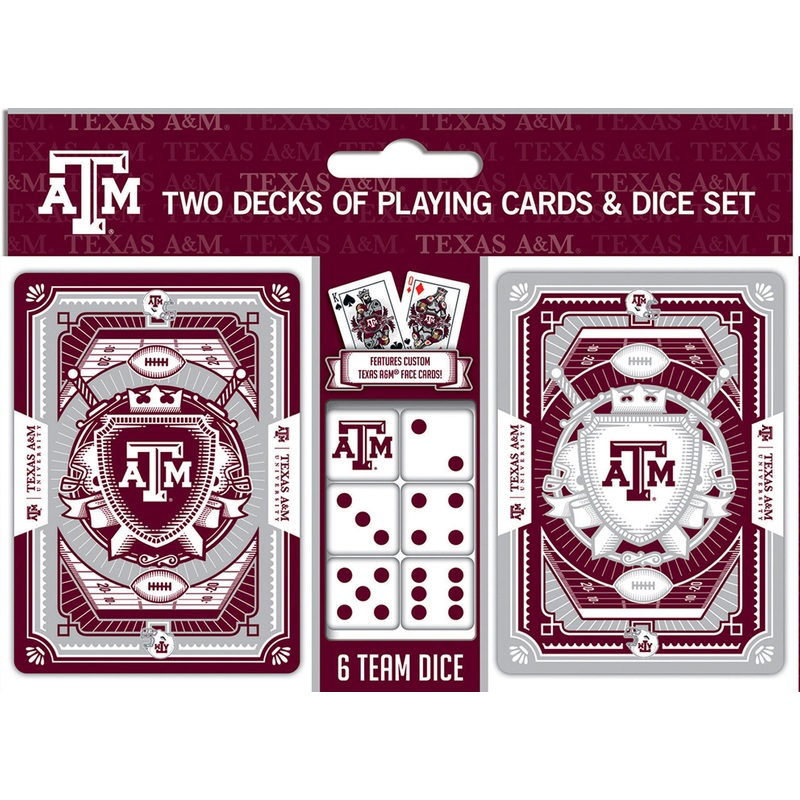 Masterpieces Puzzle Company Texas A&M Aggies Playing Cards and Dice Set