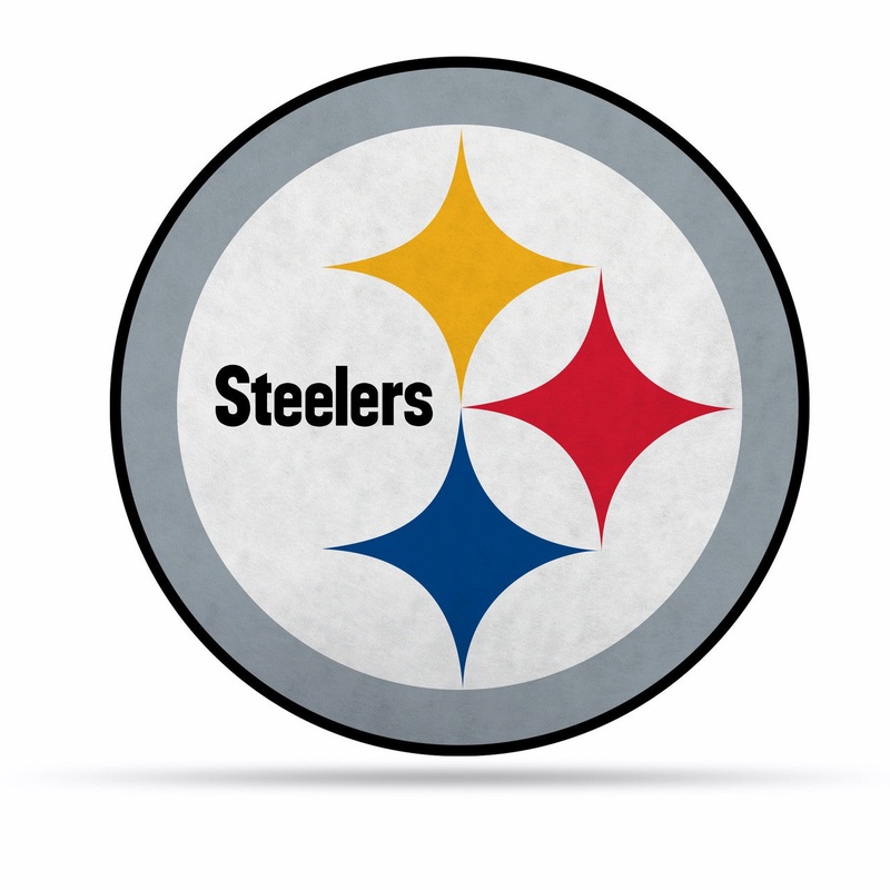 Rico Industries Pittsburgh Steelers Pennant Shape Cut Logo Design