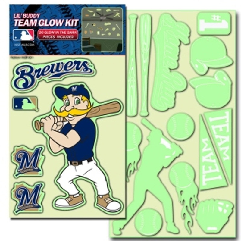 Team Promark Milwaukee Brewers Lil Buddy Glow in the Dark Decal Kit