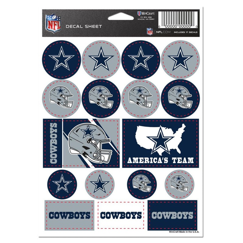 Wincraft Dallas Cowboys Vinyl Decal Sheet 5×7